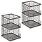 mDesign Stackable Food Organizer Storage Basket, Open Front - 4 Pack